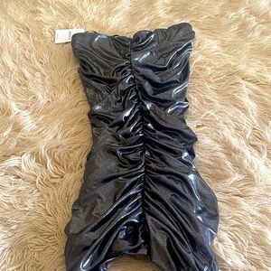 Shimmering Ruched Strapless Dress NWT forever 21